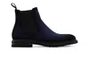 Harris Shoes 1913 Polacchino In Suede Blu Con Elastico In Multi