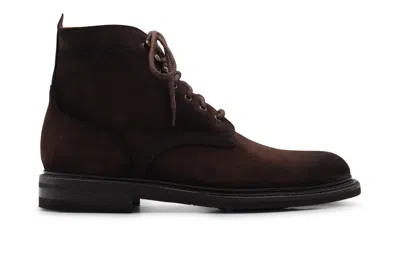 Harris Shoes 1913 Polacchino Liscia In Suede Testa Di Moro In Brown
