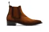 Harris Shoes 1913 Polacchino Texano In Suede Cognac Sfumato In Brown
