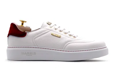 Harris Shoes 1913 Sneaker Comfort In Pelle Morbida In White