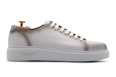 Harris Shoes 1913 Sneaker In Pelle Morbida Sfumata A Mano In Gray