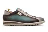 Harris Shoes 1913 Sneaker In Pelle Sfumata A Mano In Green