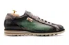 Harris Shoes 1913 Sneaker Verde In Pelle Di Pitone In Multi