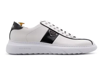 Harris Shoes 1913 Sneakers In Pelle Con Effetto Coccodrillo In White