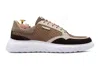 Harris Shoes 1913 Sneakers In Pelle Di Pitone Beige E Camoscio In Brown