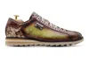 Harris Shoes 1913 Sneakers In Pelle Dipinta A Mano E Pitone In Multi