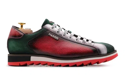 Harris Shoes 1913 Sneakers In Pelle Effetto Alce E Suede In Multi