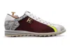 Harris Shoes 1913 Sneakers In Pelle Effetto Traforato E Stampa Coccodrillo In Multi