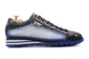 Harris Shoes 1913 Sneakers In Pelle Intrecciata Sfumata A Mano In Multi