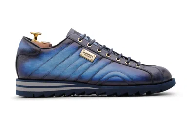 Harris Shoes 1913 Sneakers In Pelle Morbida In Blue