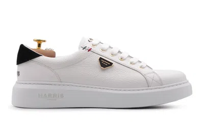 Harris Shoes 1913 Sneakers In Pelle Morbida Effetto Alce In White