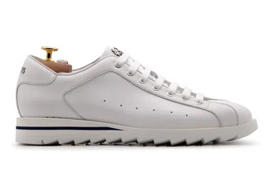 Harris Shoes 1913 Sneakers In Pelle Pieno Fiore In White