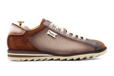 Harris Shoes 1913 Sneakers In Pelle Traforata Sfumata E Suede