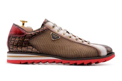 Harris Shoes 1913 Sneakers In Pitone Ed Effetto Coccodrillo In Multi