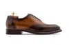 Harris Shoes 1913 Stringata In Pelle Con Lavorazione Norvegese In Brown