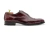 Harris Shoes 1913 Stringata In Pelle Pregiata Di Anguilla Bordeaux In Brown
