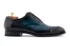 Harris Shoes 1913 Stringata In Pelle Sfumata A Mano In Blue