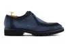 Harris Shoes 1913 Stringata In Suede Con Cucitura A Mano In Blue