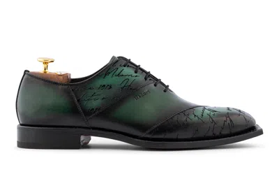 Harris Shoes 1913 Stringata Signature Dipinta A Mano In Green