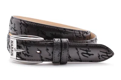 Harris Shoes 1913 Writer Leather Belt In Grey