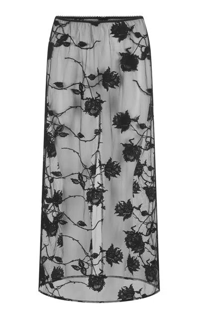 Harris Tapper Camilla Rose Tulle Maxi Skirt In Black