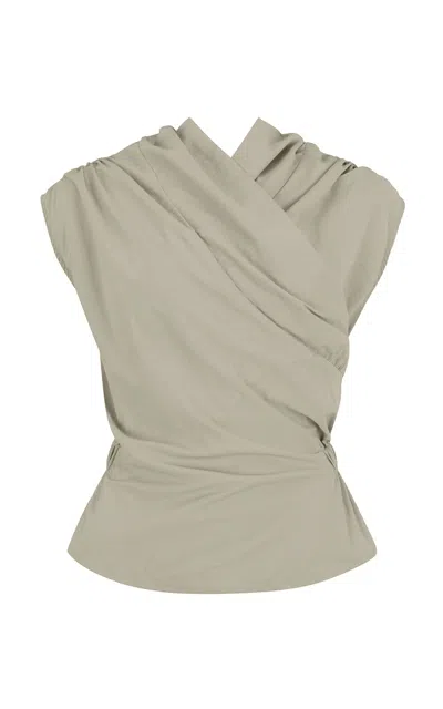 Harris Tapper Chaimberlain Draped Top In Gray
