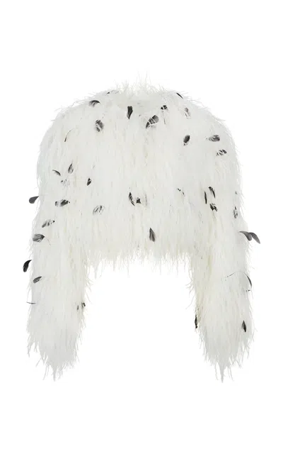 Harris Tapper Exclusive Aitti Feather Jacket In Neutral