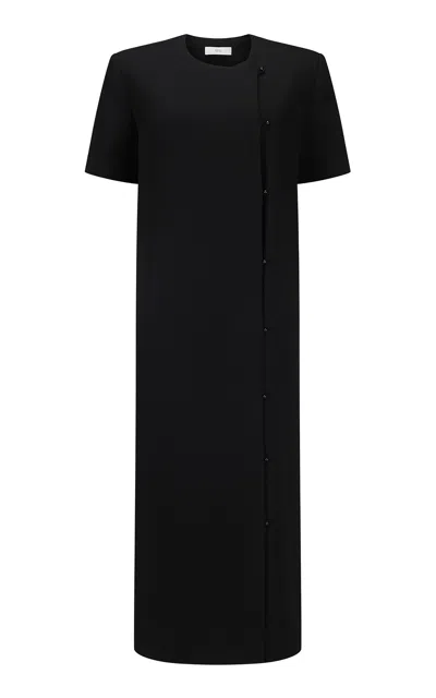 Harris Tapper Exclusive Anne Crepe Midi Dress In Black