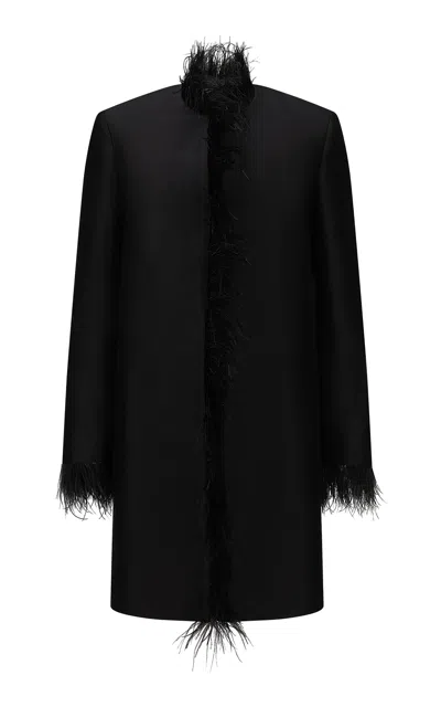 Harris Tapper Exclusive Astor Wool-silk Mini Dress In Black
