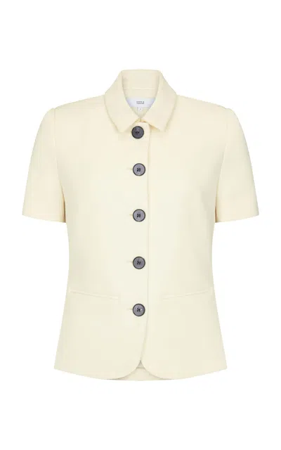 Harris Tapper Exclusive Bardot Short Sleeve Blazer In Neutral