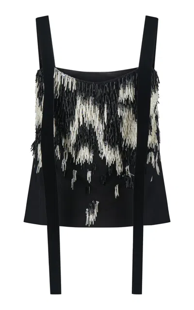 Harris Tapper Exclusive Buchanan Beaded Top In Black