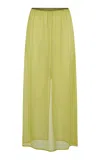 Harris Tapper Exclusive Camilla Silk Maxi Skirt In Green