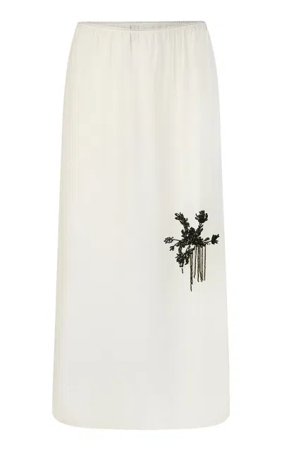 Harris Tapper Exclusive Camilla Silk Maxi Skirt In Neutral