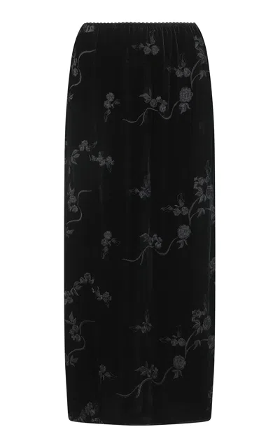 Harris Tapper Exclusive Camilla Silk-blend Maxi Skirt In Black