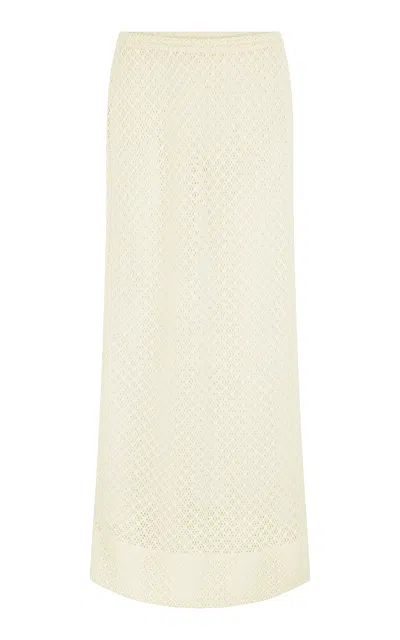 Harris Tapper Exclusive Canal Lace Maxi Skirt In White