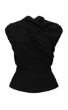 Harris Tapper Exclusive Chaimberlain Wrap Top In Black