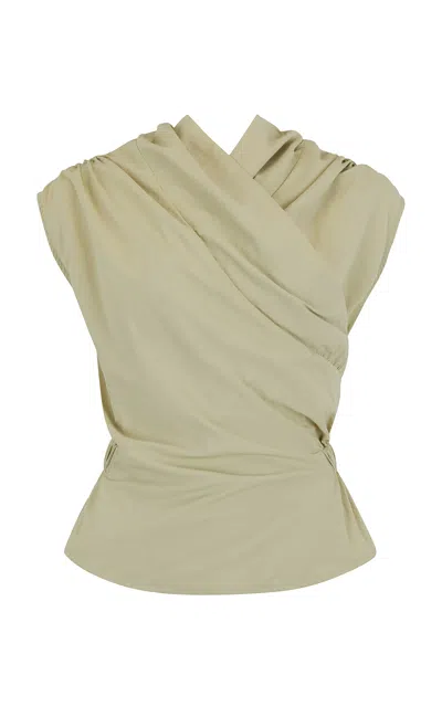 Harris Tapper Exclusive Chaimberlain Wrap Top In Brown