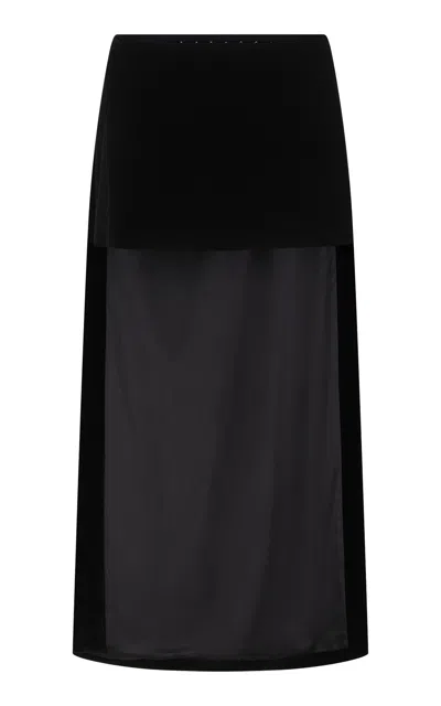 Harris Tapper Exclusive Coppola Convertible Velvet Mini Skirt In Black
