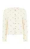 Harris Tapper Exclusive Eileen Embroidered Silk-blend Blouse In White