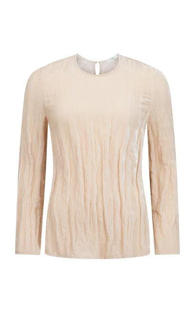 Harris Tapper Exclusive Elson Crushed Velvet Top In Neutral