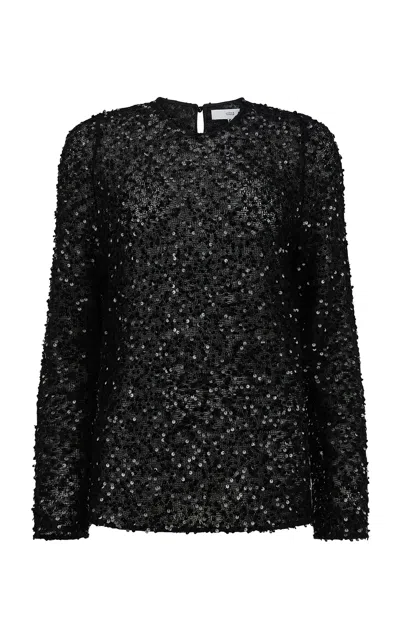Harris Tapper Exclusive Eva Sequin Knit Top In Black