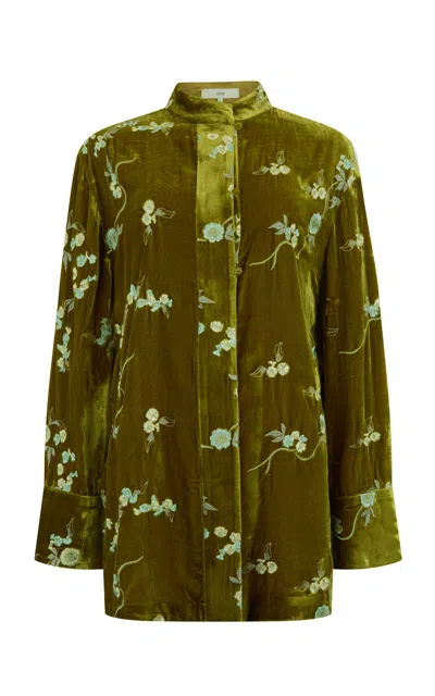 Harris Tapper Exclusive Graff Embroidered Silk-blend Jacket In Multi