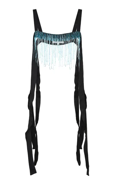Harris Tapper Exclusive Hand-beaded Harness In Blue