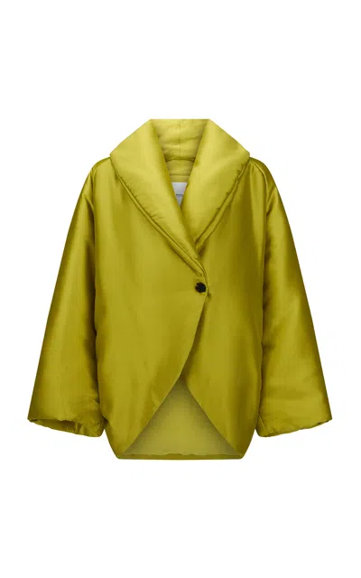 Harris Tapper Exclusive Humphrey Wool-silk Robe In Green