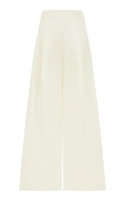 Harris Tapper Exclusive Kennedy Satin Faille Trousers In White