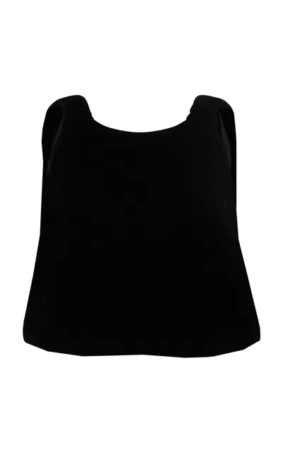 Harris Tapper Exclusive Knot Twill Top In Black