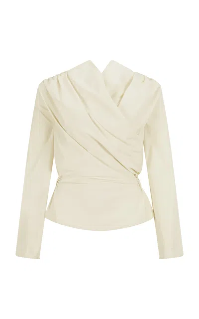 Harris Tapper Exclusive Long-sleeved Chaimberlain Wrap Top In Multi