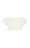 Harris Tapper Exclusive Macy Cotton Crop Top In Neutral