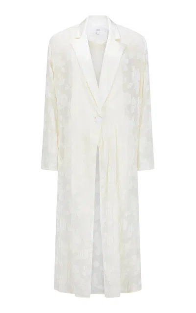 Harris Tapper Exclusive Marva Velvet Devoré Coat In White
