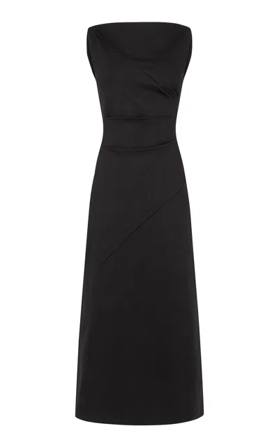Harris Tapper Exclusive Matilda Draped Maxi Dress In Black